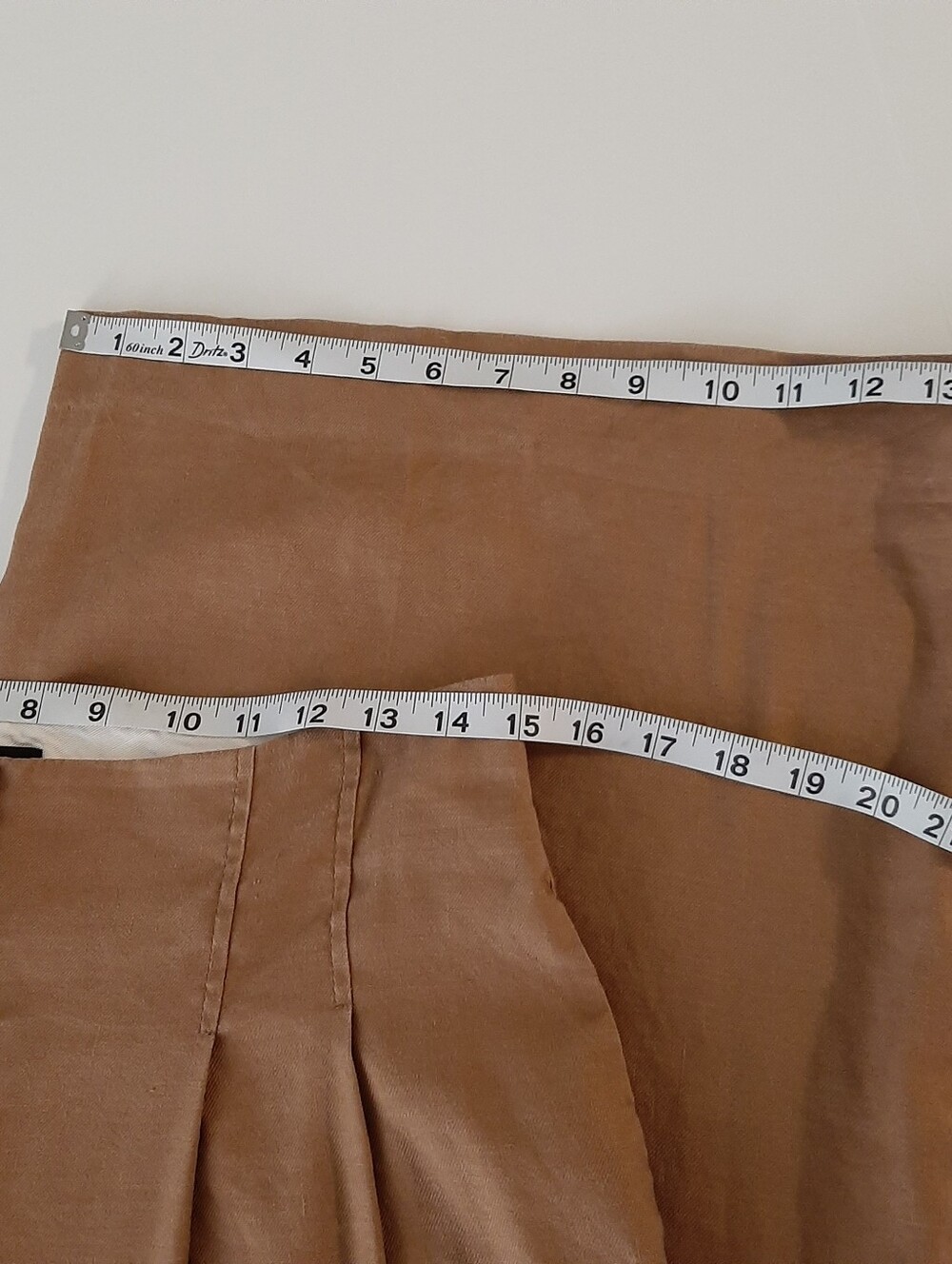WHBM Linen Blend The Wide Leg Pants Brown Size 6 - Picture 9 of 12